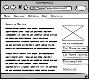 Traditional Service Page with Bad Lead Optin