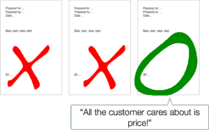 all the customer cares about is price