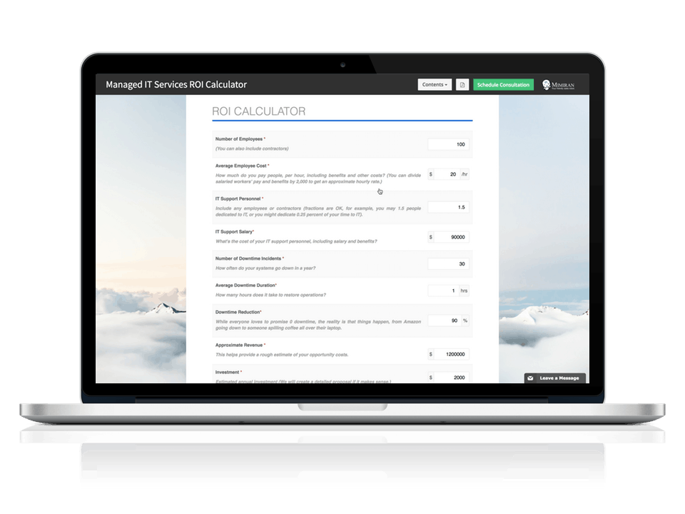 Mimiran ROI Calculator
