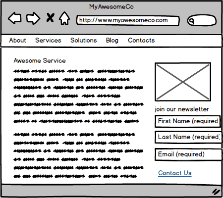 Website with Traditional Lead Capture