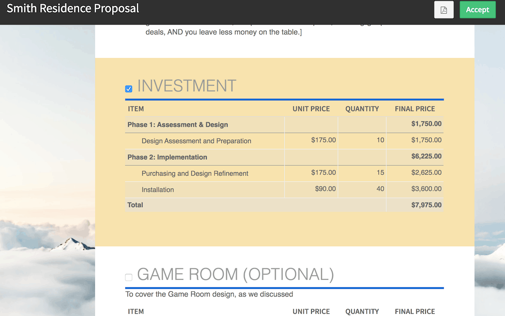 Mimiran Design Proposal Template