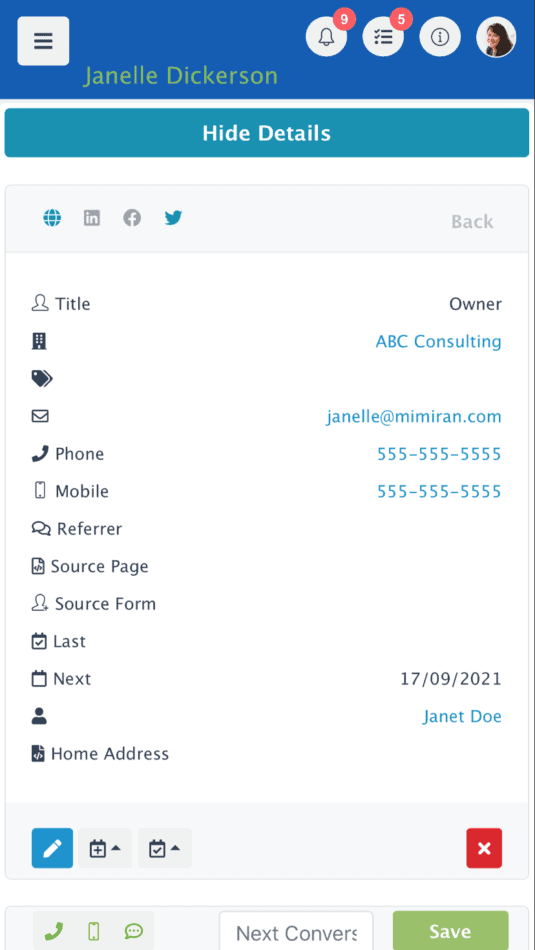 Mimiran CRM Mobile