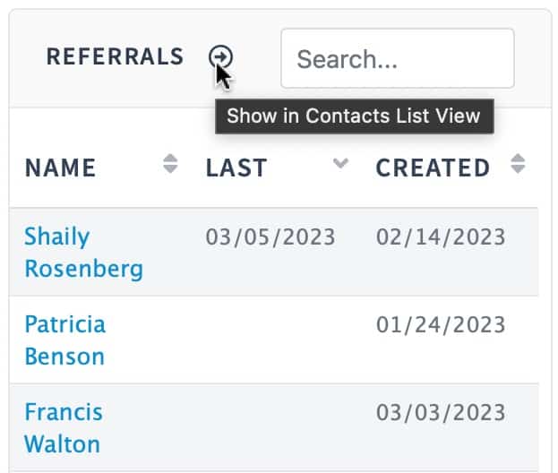 Mimiran Referrals Panel