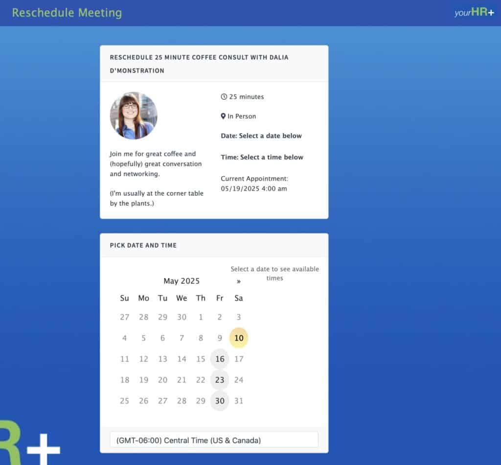 Mimiran CRM branded booking pages