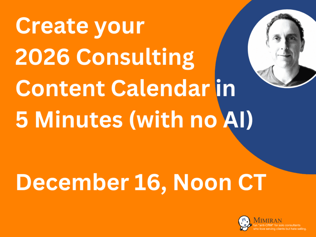 Create your 2026 consulting content calendar in 5 minutes without AI